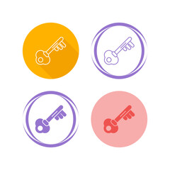 Sticker - Key Vector Icon