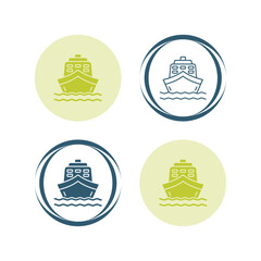 Sticker - Ship Vector Icon