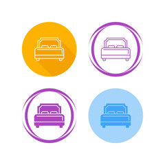 Wall Mural - Hotel Bed Vector Icon