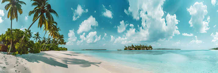 Wall Mural - beautiful beach with blue sky