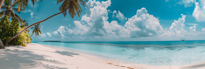 Wall Mural - beautiful beach with blue sky