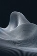 © Goashape-Studio - 3D render of a captivating minimalist wave pattern with dots on a dark background