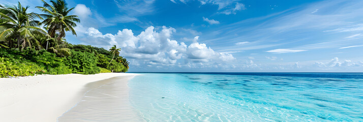 Wall Mural - beautiful beach with blue sky