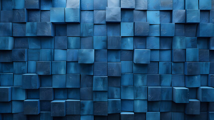 Aufkleber - cubed background dark blue