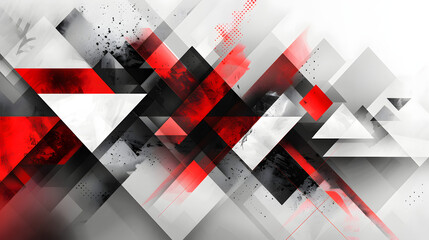 Poster - Design a compelling geometric presentation with Red white