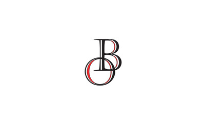 Wall Mural - BO, OB, O, B Abstract Letters Logo Monogram	