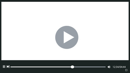 Video player template interface. frame playback vector illustration
