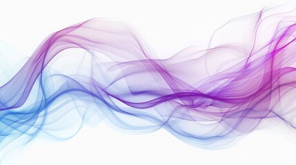 Wall Mural - abstract purple background with flowing wavy lines,  Purple smoke in white background, Abstract Modern beautiful Waved Background