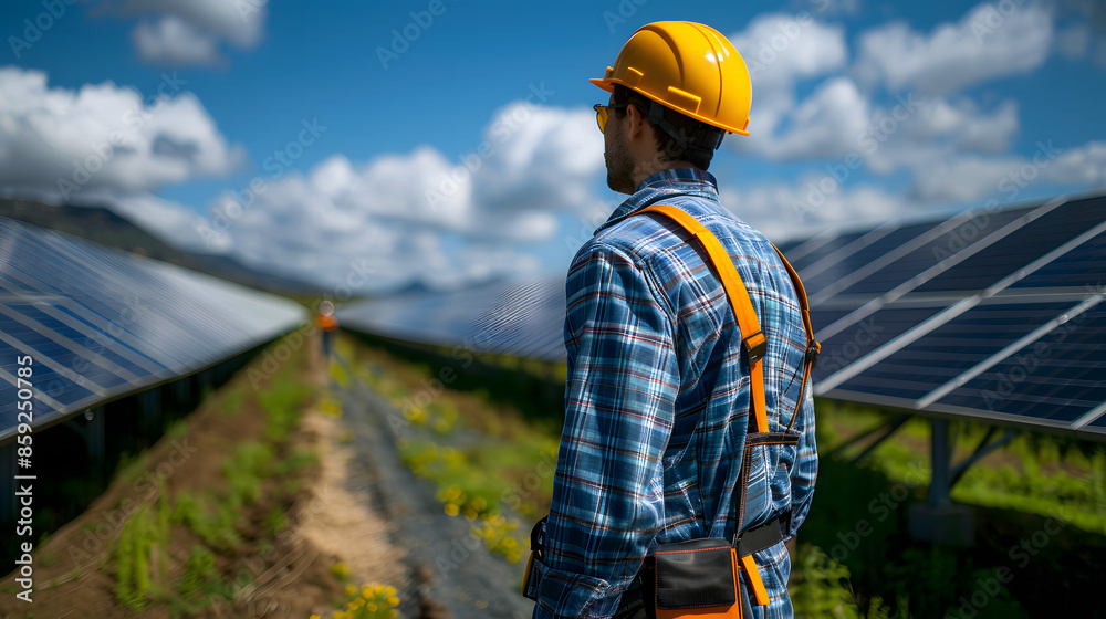 Worker In The Renewable Energy Facility Background Benefits And Hazards