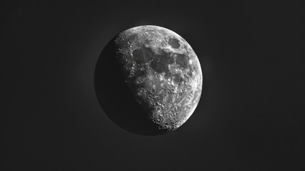 Wall Mural - close up photo of a waxing crescent moon
