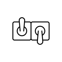 Poster - Switch outline icons, minimalist vector illustration ,simple transparent graphic element .Isolated on white background