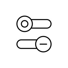Poster - Switch outline icons, minimalist vector illustration ,simple transparent graphic element .Isolated on white background