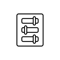 Poster - Switch outline icons, minimalist vector illustration ,simple transparent graphic element .Isolated on white background