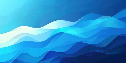 Wall Mural - Abstract Blue and White Waves