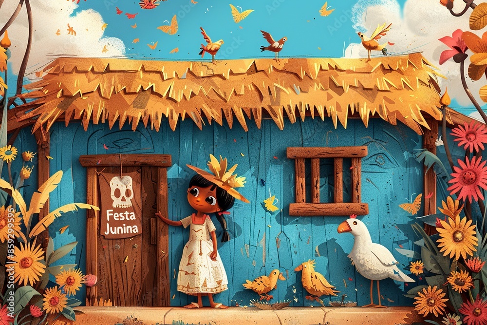 Picture of Celebrate the rich cultural heritage of Brazil with a textured wooden ...