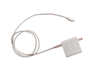 USB charging cable of smartphone isolated on transparent background. PNG File