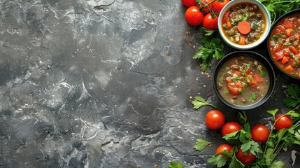 Wall Mural - Delicious Salo on Gray Stone Background with Copy Space