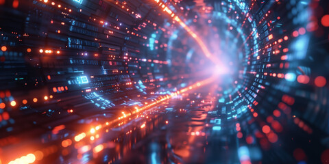 Poster - Abstract futuristic sci-fi background. Created with Generative AI technology.