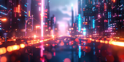 Poster - Abstract futuristic sci-fi background. Created with Generative AI technology.