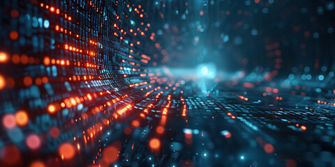 Poster - Abstract futuristic sci-fi background. Created with Generative AI technology.