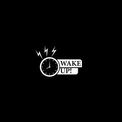 Canvas Print - Wake up icon isolated on dark background