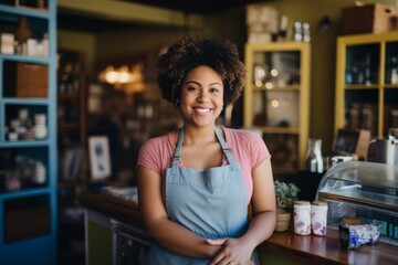 Poster - Portrait of a smiling confident female small business owner