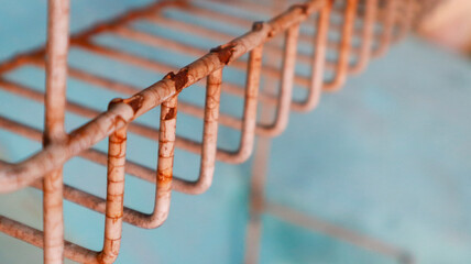 Poster - Closeup of a Rusty Metal Shelf