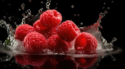 Wall Mural - raspberries