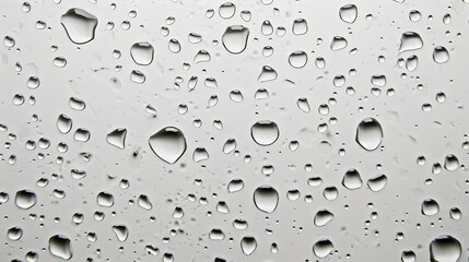 Wall Mural - white background water drops on glass abstract design overlay wallpaper : Generative AI