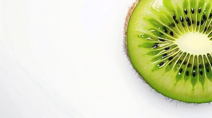 Poster - Juicy kiwi fruit isolated on white background : Generative AI