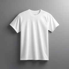 White T-shirts front isolated on white background as design template. 3d illustration.