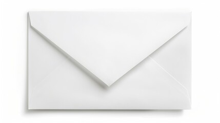 Poster - White envelope with folded blank sheet of paper for correspondence isolated on white background : Generative AI