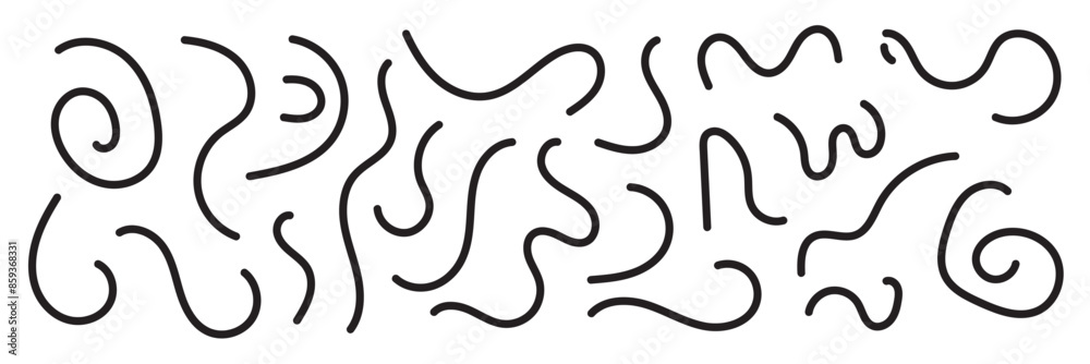 Fun colorful line doodle seamless pattern. Creative minimalist style ...