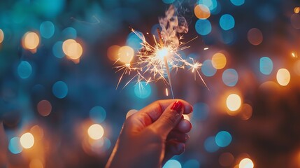 Canvas Print - Happy 4th of July Independence Day Hand Holding