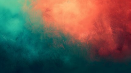 Poster - Gradient orange to teal abstract shades banner