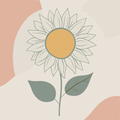 Poster - vector illustration of sunflower