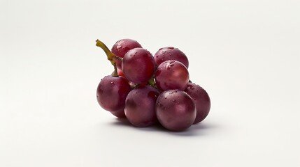 Poster - Dark red grape isolated on white background : Generative AI
