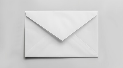Poster - White envelope with folded blank sheet of paper for correspondence isolated on white background : Generative AI