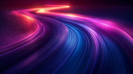 gradient blue purple neon abstract striped technology background.