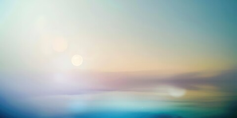 Wall Mural - Soft Pastel Sunset Sky with Lens Flare