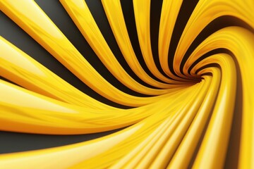 Poster - A vibrant yellow and black swirl design