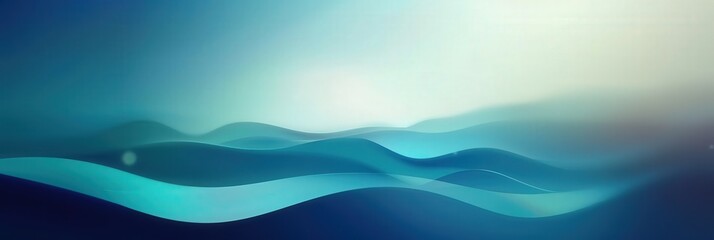 Wall Mural - Abstract Blue and White Waves