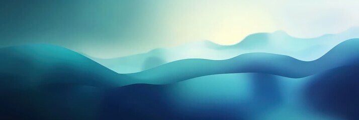 Wall Mural - Abstract Landscape with Blurred Blue Hills