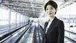 © TINGTING - Asian Businesswoman Smiling at the Camera in Airport