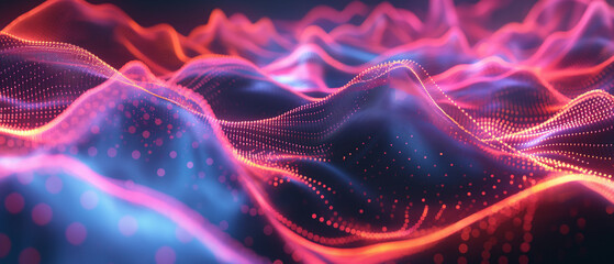 Wall Mural - abstract background with glowing lines