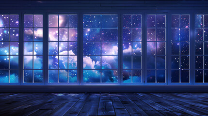 Night Sky View from Window.