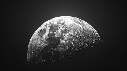 Wall Mural - close up photo of a waxing crescent moon