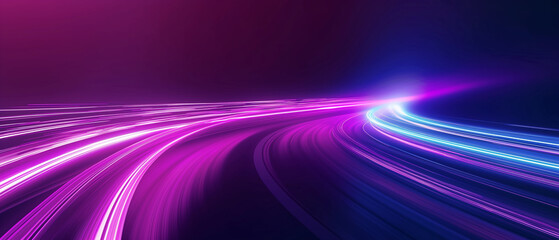 Wall Mural - abstract background with lines vibrant blue purple color speed light