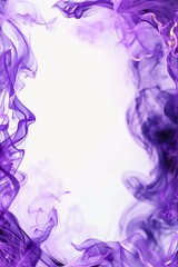 Poster - A swirling cloud of purple smoke on a white background, great for use in design and art projects