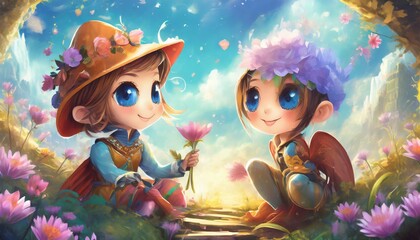 Poster - illustrated animated fairy tale character